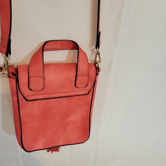 Like new coral bag- not leather but feels similar - Picture 2 of 3